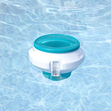 Floating Pool Chlorine Dispenser with Protective Glove, Fits 7.6 cm Tablets
