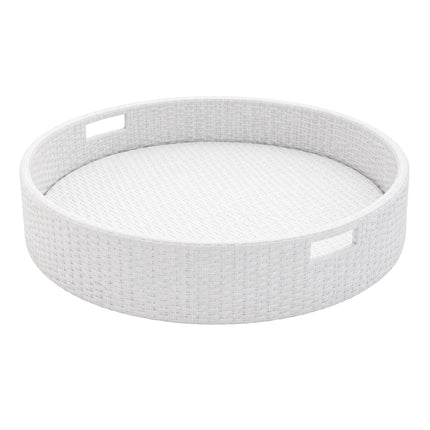 Plovoucí bazénový tác – bílý, 60 cm, PE ratan