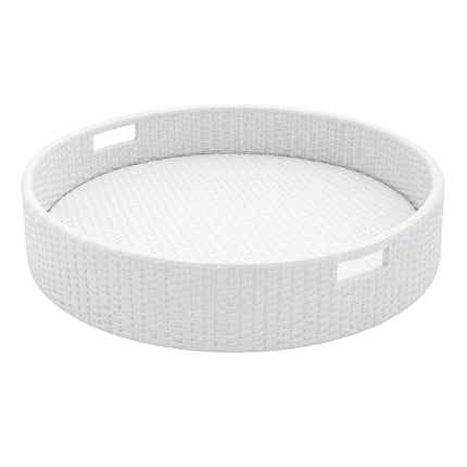 Plovoucí bazénový tác, bílý, 80 cm, PE ratan