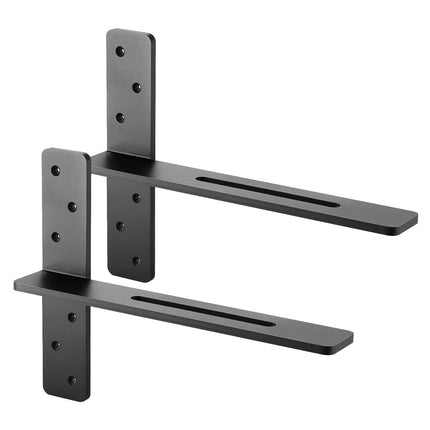 Floating Shelf Brackets, T-Shaped Steel, 16 in, 2-Pack, 200 lb