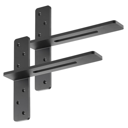 Floating Shelf Brackets, T-Shaped Steel, 16 in, 2-Pack, 200 lb
