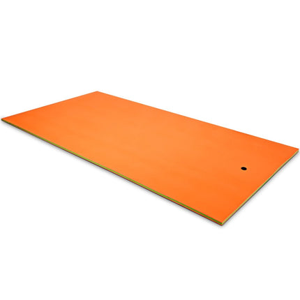 Plovoucí podložka na vodu, 3vrstvá odolná XPE pěna 355 x 183 x 3.5 cm, oranžová