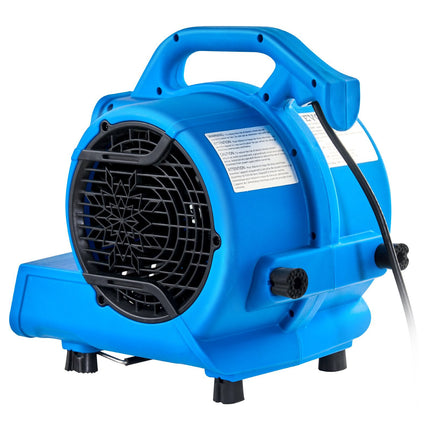 Floor Air Mover 600 CFM, 3-Speed Carpet Dryer
