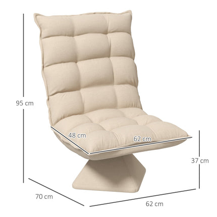 Adjustable floor chair, padded sofa, beige