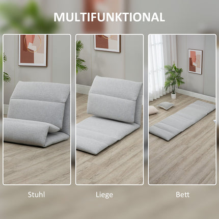 Adjustable floor chair with backrest in 5 levels