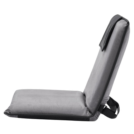 Floor Chair With Back Support, 6-Position, Foldable, Gray