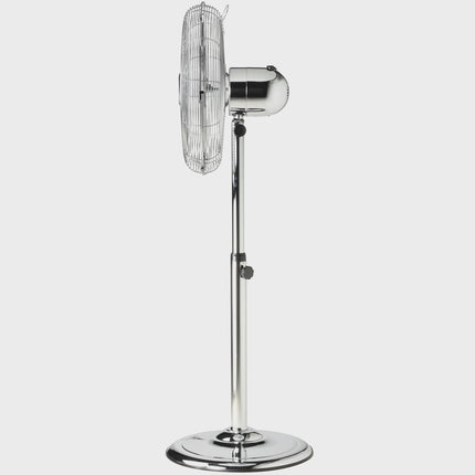 Podlahový ventilátor 40cm kovový, 3 rychlosti, oscilace, nastavitelný