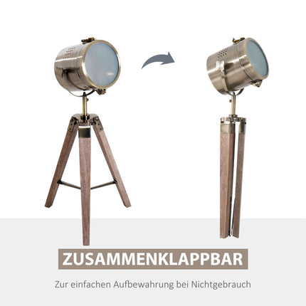 Stojací lampa, nerez, E14, 33x33x65cm