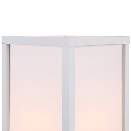 Stojací lampa se 3 policemi, patice E27, bílá, 26x160cm