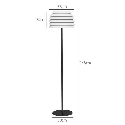 Venkovní a vnitřní stojací lampa, přenosná a stmívatelná, IP44, černá