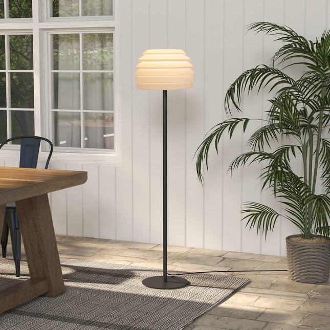 Venkovní a vnitřní stojací lampa, přenosná a stmívatelná, IP44, černá