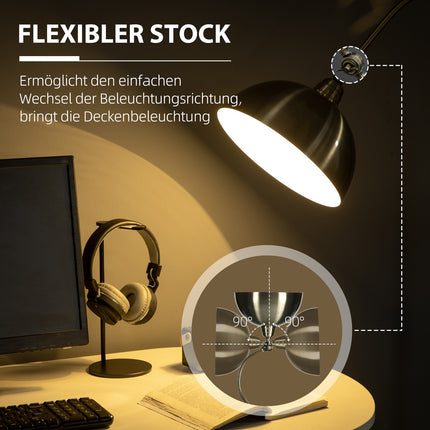 Retro Arc floor lamp - adjustable E27 brass finish