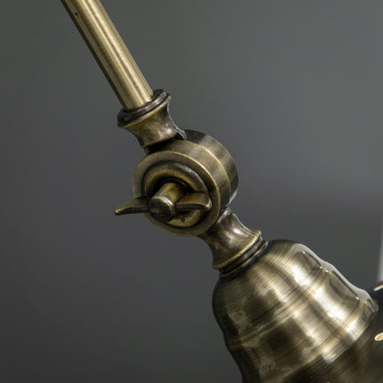 Retro Arc floor lamp - adjustable E27 brass finish