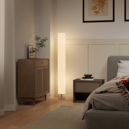 Stojací lampa, nerezová ocel, patice E27, 120 cm