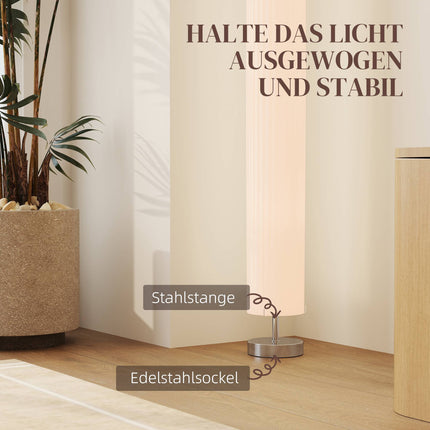 Stojací lampa, nerezová ocel, patice E27, 120 cm