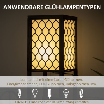 Stojací lampa s policí, dvojité světlo, 40W, zip