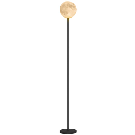 Stojací lampa se stínidlem ve tvaru měsíce, nožní vypínač, 3 teploty světla