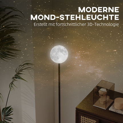 Stojací lampa se stínidlem ve tvaru měsíce, nožní vypínač, 3 teploty světla