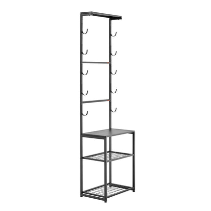 Floor Standing Gun Rack, Holds 5 Rifles, Steel Shelf