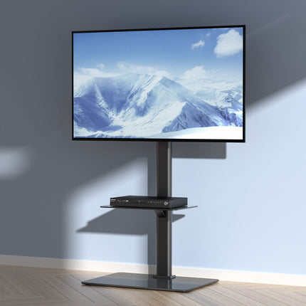 Floor TV Stand Mount, Swivel, Height Adjustable, 32-65 Inch