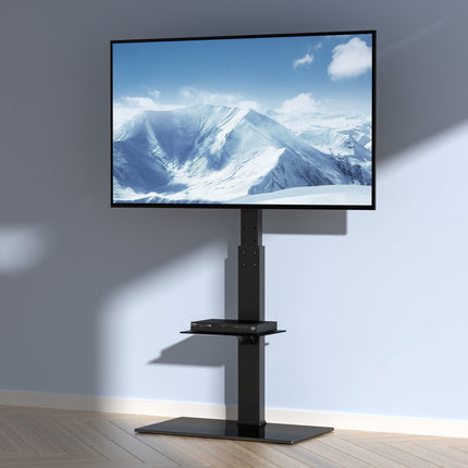 Floor TV Stand Mount, Swivel, Height-Adjustable 32-85 Inch