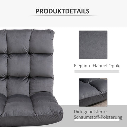 Nastavitelné sedací lehátko 3 v 1, skládací, šedá, pěnový sedák