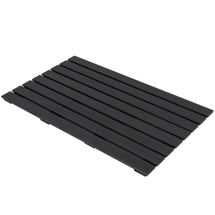 Podlahový dílec k solární sprše, WPC deska pro zahradní sprchu 100 x 60 x 2.5 cm, černá