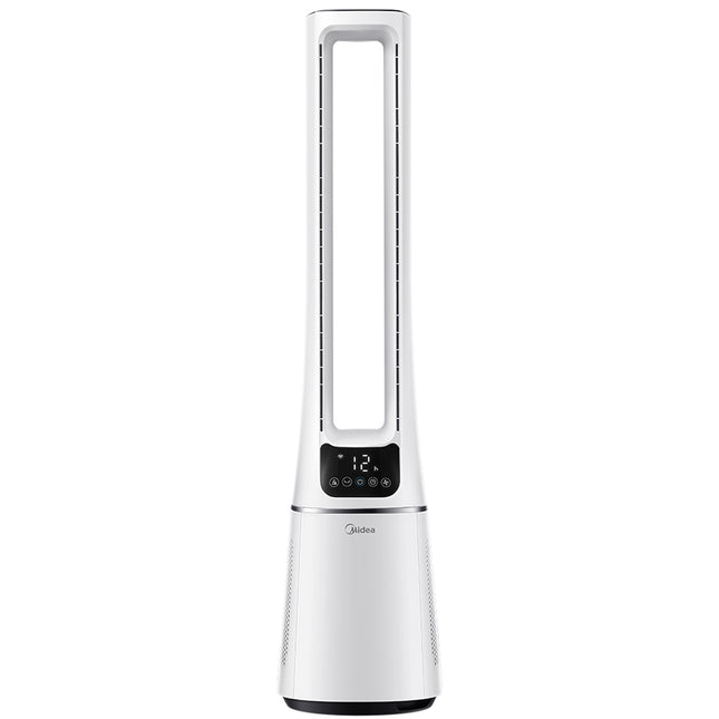 Podlahový ventilátor 2 v 1 s čističkou vzduchu, bílý
