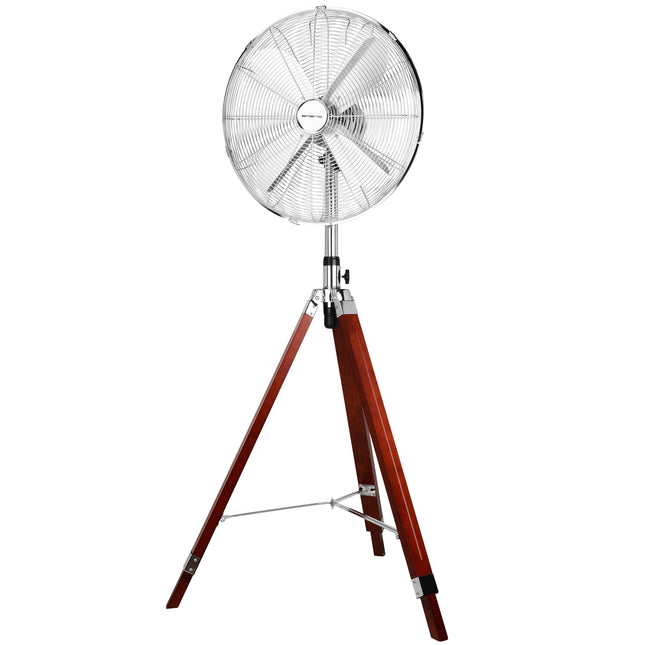Podlahový ventilátor 40cm na dřevěném stojanu