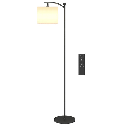 Stojací lampa s dálkovým ovladačem, nastavitelný jas a barva, černá