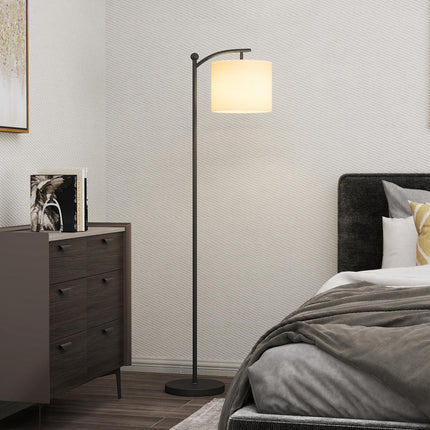 Stojací lampa s dálkovým ovladačem, nastavitelný jas a barva, černá