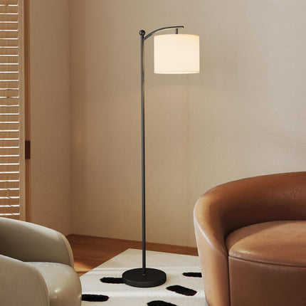 Stojací lampa s dálkovým ovladačem, nastavitelný jas a barva, černá