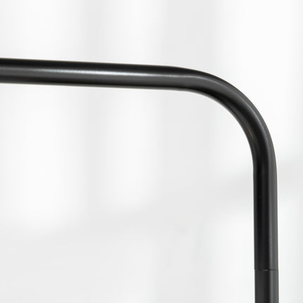 Moderní černá kovová stojací lampa se stínidlem, kabel 180 cm