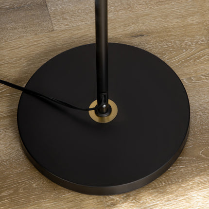 Height-adjustable black arc floor lamp, E27 Socket, 40W