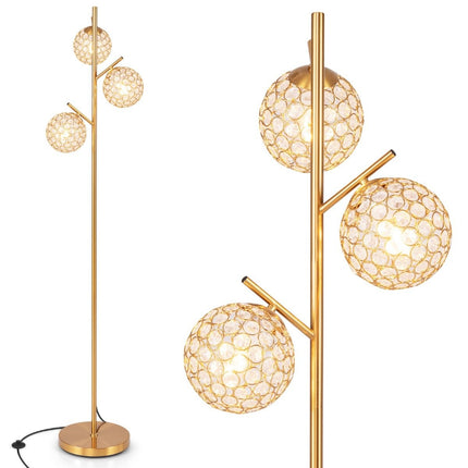 Stojací lampa se 3 stínidly a nožním vypínačem, volně stojící stromková lampa 169cm