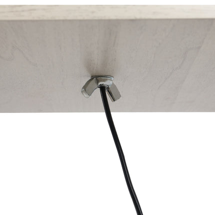 Stojací lampa s policemi - dub a bílá, E27 40W, 160cm