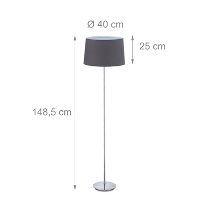 Stojací lampa s textilním stínidlem