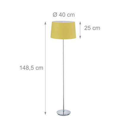 Stojací lampa s textilním stínidlem