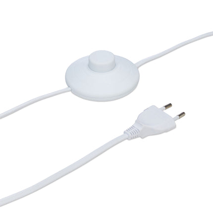 Stojací lampa s textilním stínidlem