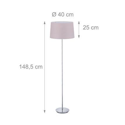 Stojací lampa s textilním stínidlem