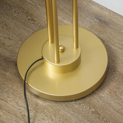 Stojací lampa s otočnými stínidly - 120W, zlatá, 1.65m