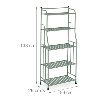 Floor-standing shelf with 5 shelves
