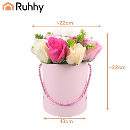Flower Box Gift with Realistic Roses, 23 cm