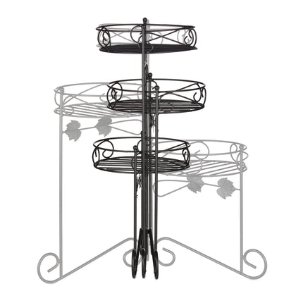 Flower pedestal metal 3 shelves