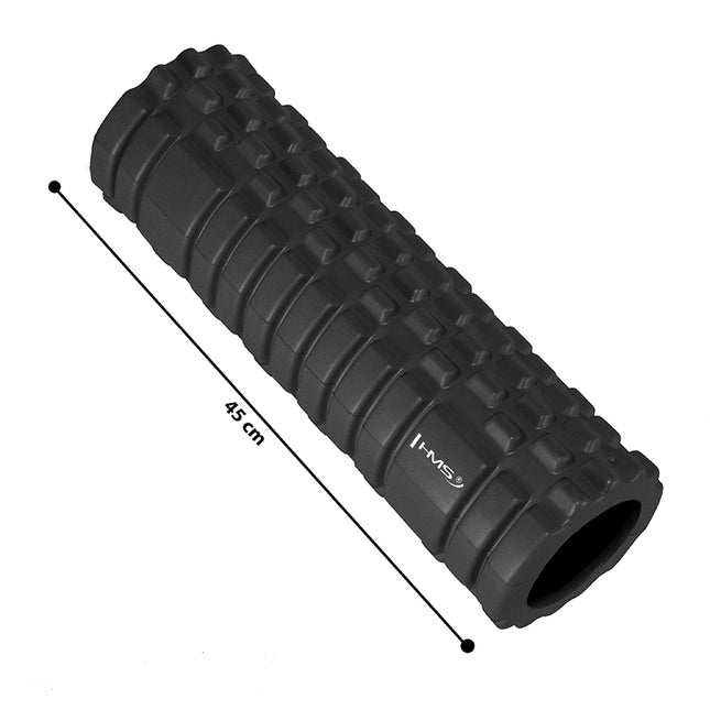 Foamroller, zwart, 45 cm