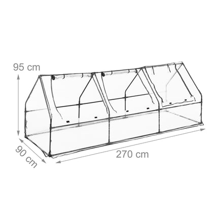 Fóliové pařeniště PVC se 3 dvířky