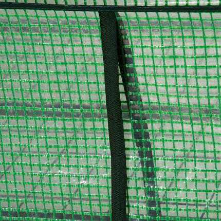 Mini kovový skleník - 3 police, zelený, 80x49x120 cm