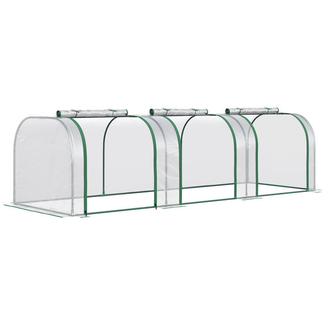 Foil Greenhouse With Door, Steel Frame, 295 x 100 x 80 Cm
