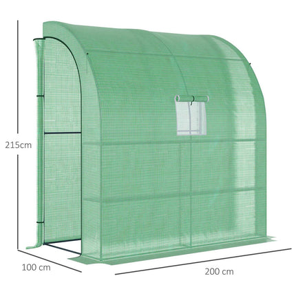 Skleník s UV ochranou, ocelový rám, 200x100x215 cm