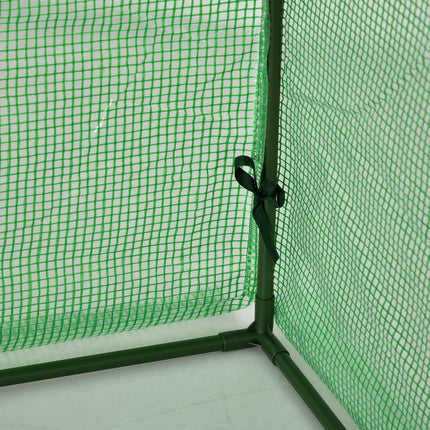 Skleník s dveřmi – ocelový rám, 295 x 100 x 80 cm